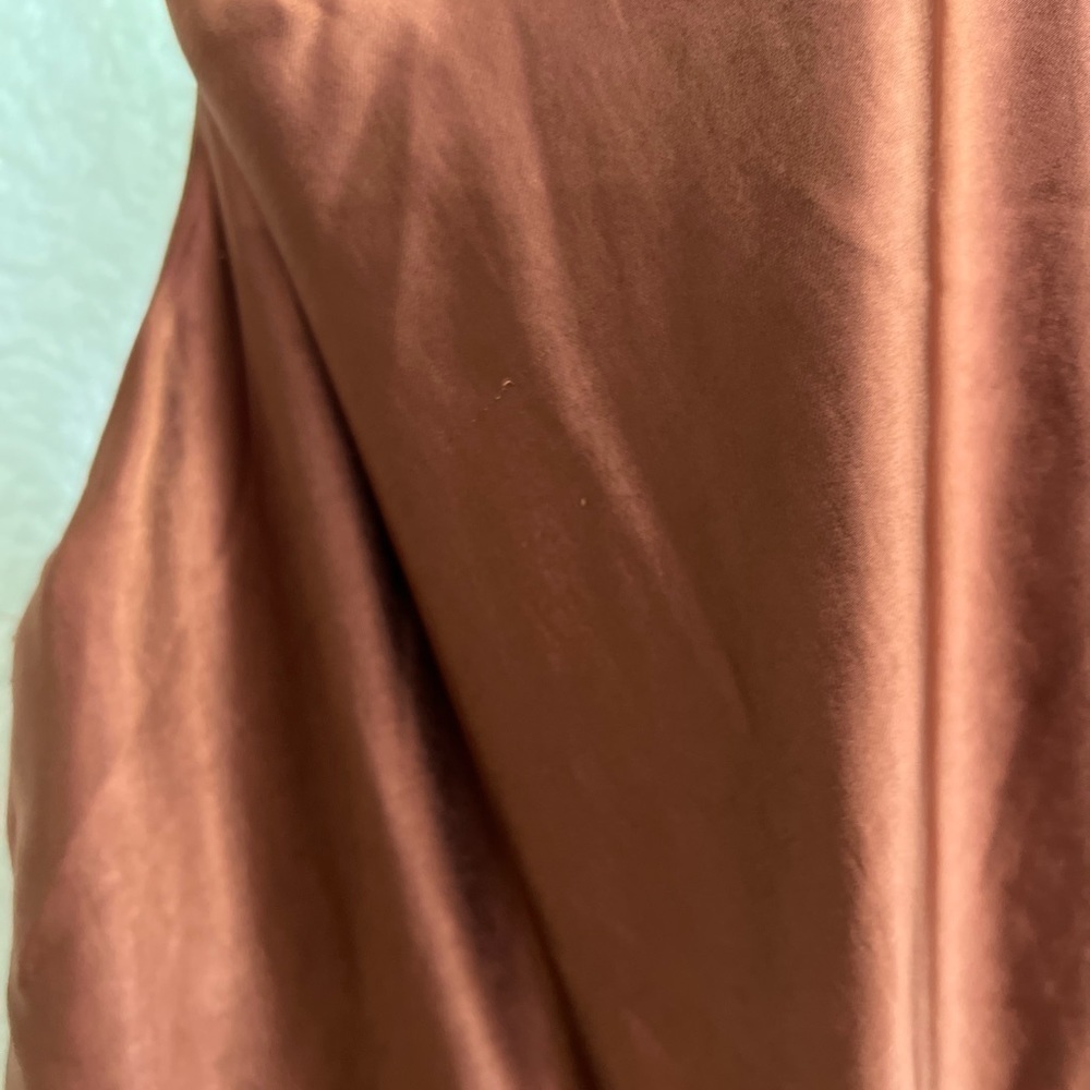 Perfect Night Brown Satin Cowl Neck Culotte Jumpsuit - Picture 10 of 10